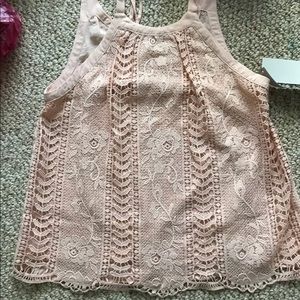 Pink Lacey tank top